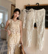 Ladies Crochet Top With Trouser Sets